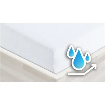 Prostěradlo Nepropustné prostěradlo froté s napínací gumou, bílé, 160 x 200 cm 1531021-160x200