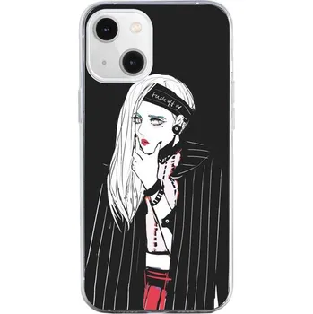 Pouzdro na mobilní telefon Kryt iPhone 13 silikon Dark Girl (obal neboli pouzdro na iPhone 13)