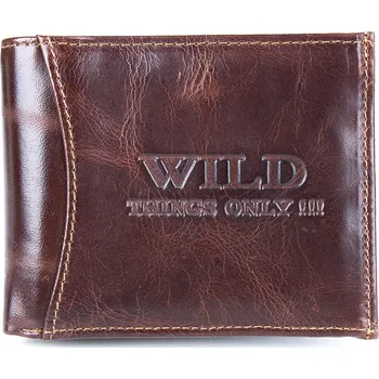 WILD Malá pánská kožená peněženka 5504 hnědá