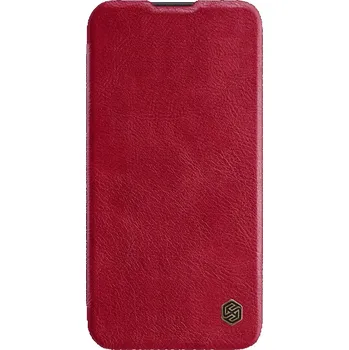 Pouzdro na mobilní telefon Flipové pouzdro Nillkin Qin Book PRO pro Apple iPhone 13 Pro Max, červená