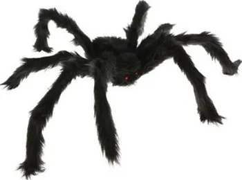 Party dekorace Godan Drátěný chlupatý pavouk černý 60 cm