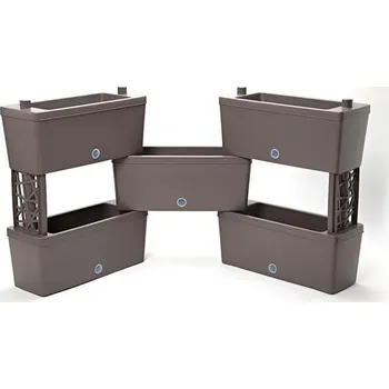 Květináč Bama Sestava zavlažovacích truhlíků PYRAMIDA - barva tortora