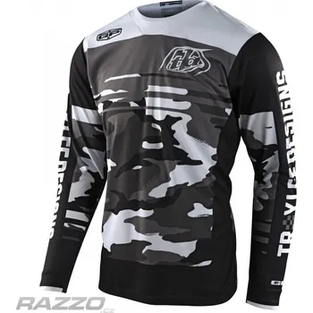 cyklistický dres Pánský dres TroyLeeDesigns GP Jersey Formula Camo Black Gray 2022 XL