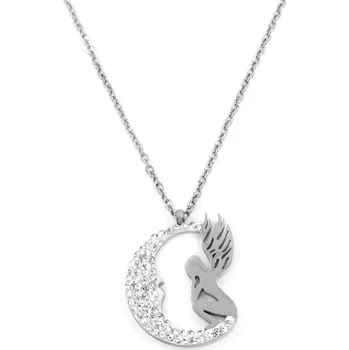 Řetízek BRUNOshop.cz Náhrdelník ANDĚL NA MĚSÍCI stříbrná