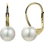 Couple, Elegantní náušnice Bibi, žluté zlato a perla, 585-45-3-5039.0Z00.0.00.744.08