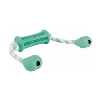 Hračka pro psa DENTAfun váleček s mátou na laně 9cm