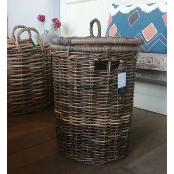 Koš na prádlo Ratanový prádelní koš WASMAND KULATÝ velký sarang