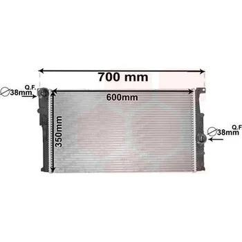 Motor automobilu Chladič, chlazení motoru VAN WEZEL 06002455