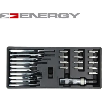 Nářadí pro automobil Úderový šroubovák + 13 bitu + průbojníky a sekáče ENERGY