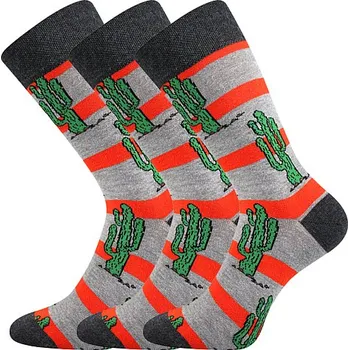 Veselé pánské ponožky Lonka Depate Sólo motiv kaktusy Velikost: 43-46 (29-31)