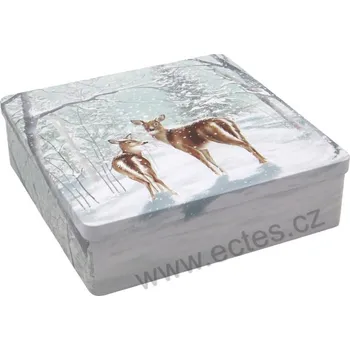 Dóza na potraviny BAMBI dóza na cukroví 3460 dvě srnky v zasněženém lese