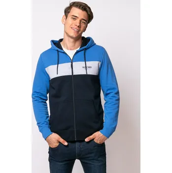 Pánská mikina Heavy Tools pánská tříbarevná mikina na zip Subar modrá Velikost: XL