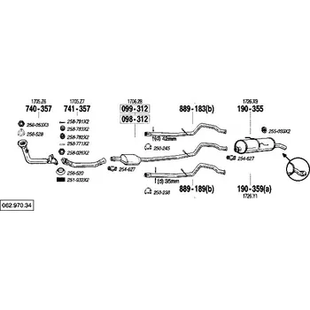 Výfuková trubka výfuková trubka přední Bosal 741-357