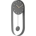 Designové kyvadlové nástěnné hodiny 5822GY Karlsson 50cm