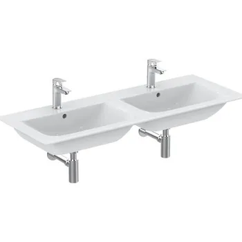 Umyvadlo Ideal Standard Connect Air Dvojumyvadlo 124x46 cm, Ideal Plus bílá E0273MA