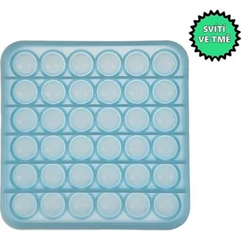 POP IT Antistresová hračka POP IT čtverec svítící ve tmě