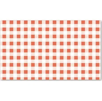 Jednorázové nádobí Papír nepromastitelný na snack - motiv červené káro, 42 x 25 cm, 500 ks