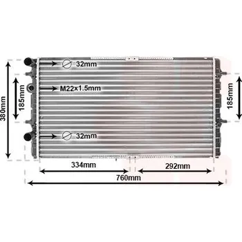 Motor automobilu Chladič, chlazení motoru VAN WEZEL 58002180