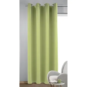 Dekorativní polštářek Kroužkovaný závěs Dimout Uni 724 světle zelený - 245 x 140 cm