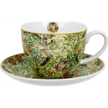 DUO Gifts DG - Porcelánový šálek s podšálkem William Morris, GOLDEN LILY - 470 ml