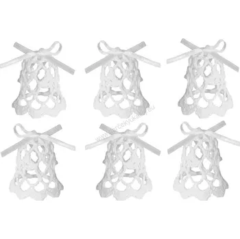 Vánoční dekorace Zvonek bavlněný na zavěšení 5 cm