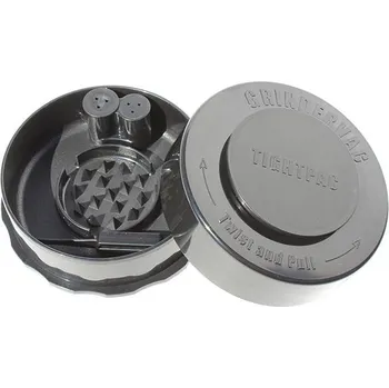 Dóza na potraviny TightVac GrinderVac 60ml, vzduchotěsná dóza s drtičkou Barva: Černá