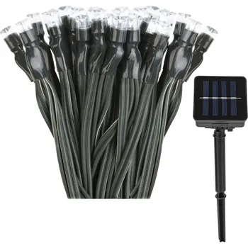 Vánoční osvětlení Platinium Solární světelný LED řetěz 200 diod, 20 m, teplá bílá ST-200