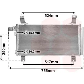 Výparník klimatizace Kondenzátor, klimatizace VAN WEZEL 27005157