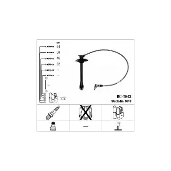 Zapalovací kabel Sada kabelů pro zapalování NGK RC-TE43 - TOYOTA