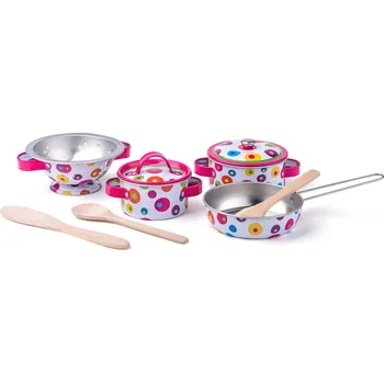 nádobí do dětské kuchyňky Woody Hrnce do kuchyňky barevné