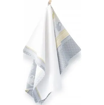 Utěrka Bambusová utěrka KONVIČKY šedo-žlutá - 50 x 70 cm