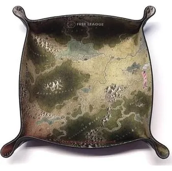 Příslušenství k deskovým hrám All Rolled Up Skládací podložka na házení kostek Zapovězené země - mapa