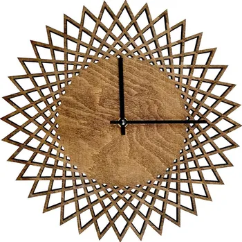 Hodiny Amadea Dřevěné nástěnné hodiny slunce dřevěné 30 cm