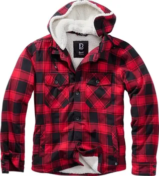 Pánská casual bunda Brandit Lumberjacket Hooded červená/černá