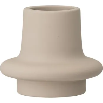 Váza Bloomingville Kameninový svícen/vázička NATURE V.8cm hnědý