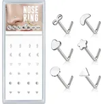 Šperky4U Sada 24 piercingů do nosu - N0000-43