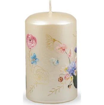 Svíčka Béžová svíčka Unipar Flower Paradise, doba hoření 40 h ID_1390825