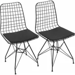 KALUNE DESIGN Set 2 kovových židlí MINDERLI 562PSD1105