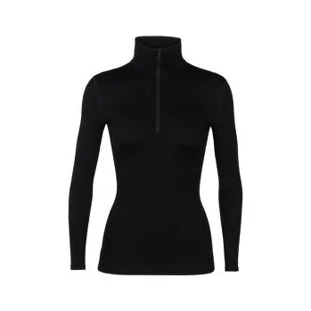 Dámské tričko Icebreaker Tech LS Half Zip Women (104390) Black001 černá L