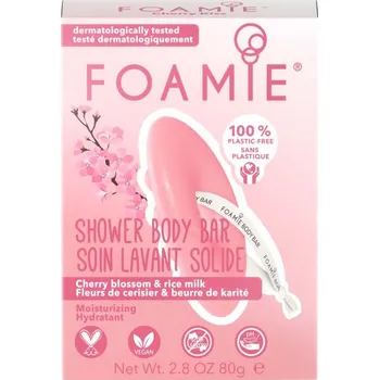 Mýdlo Foamie Cherry Blossom & Rice Milk sprchové mýdlo 80 g