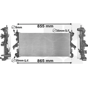 Motor automobilu Chladič, chlazení motoru VAN WEZEL 17002398