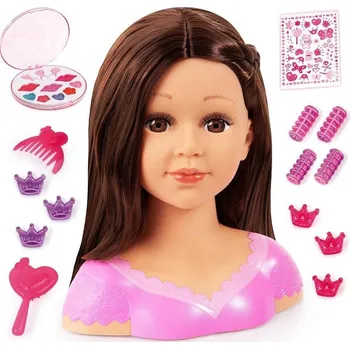 česací hlava Recenze MaDe Česací hlava s příslušenstvím 24 cm Adélka hnědovláska