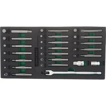 Bit Modul pěnový - bity Imbus, TORX a XZN (Spline), sada 41 ks - JONNESWAY
