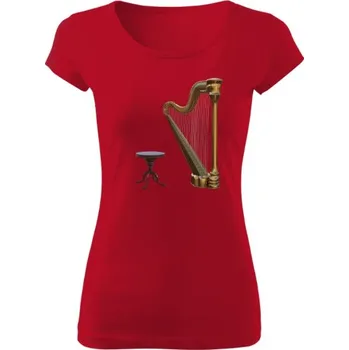 Dámské tričko Tričko s potiskem Harfa dámské
