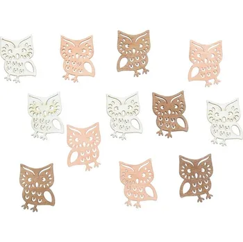Sova dřevěná 4 cm, 12 ks 4232