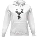 Dámská mikina s kapucí s potiskem Deer patchwork dámské