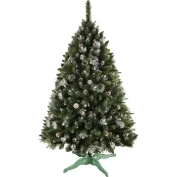Vánoční stromek stromek BOROVICE vánoční umělý plus šišky a stříbrné konce větví Výška: 220 cm