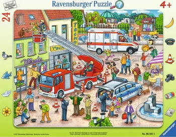 Puzzle Ravensburger Hasiči a policisté 24 dílků