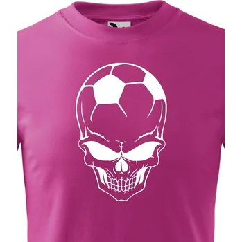 Chlapecké oblečení Dětské tričko - Fotbal lebka, Barva Purpurová, Velikost 134 cm/8 roků, Canvas Dětské tričko Bezvatriko.cz 1561