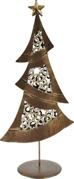 Vánoční dekorace MFP Stromek plechový zlatý 37 cm